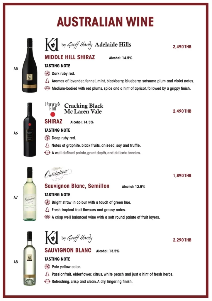 AUSTRALIAN WINE A5-A8