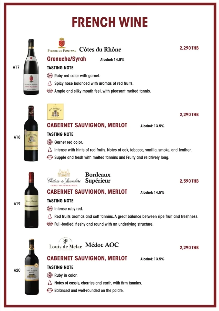 FRENCH WINE A17-A20