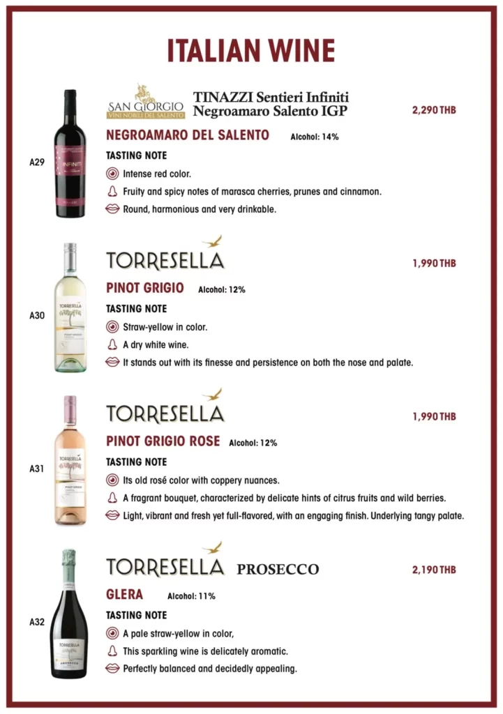 ITALIAN WINE A29-A32