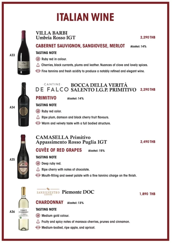 ITALIAN WINE A33-A36